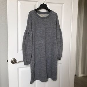 Madewell baloon sleeve sweatshirt dress